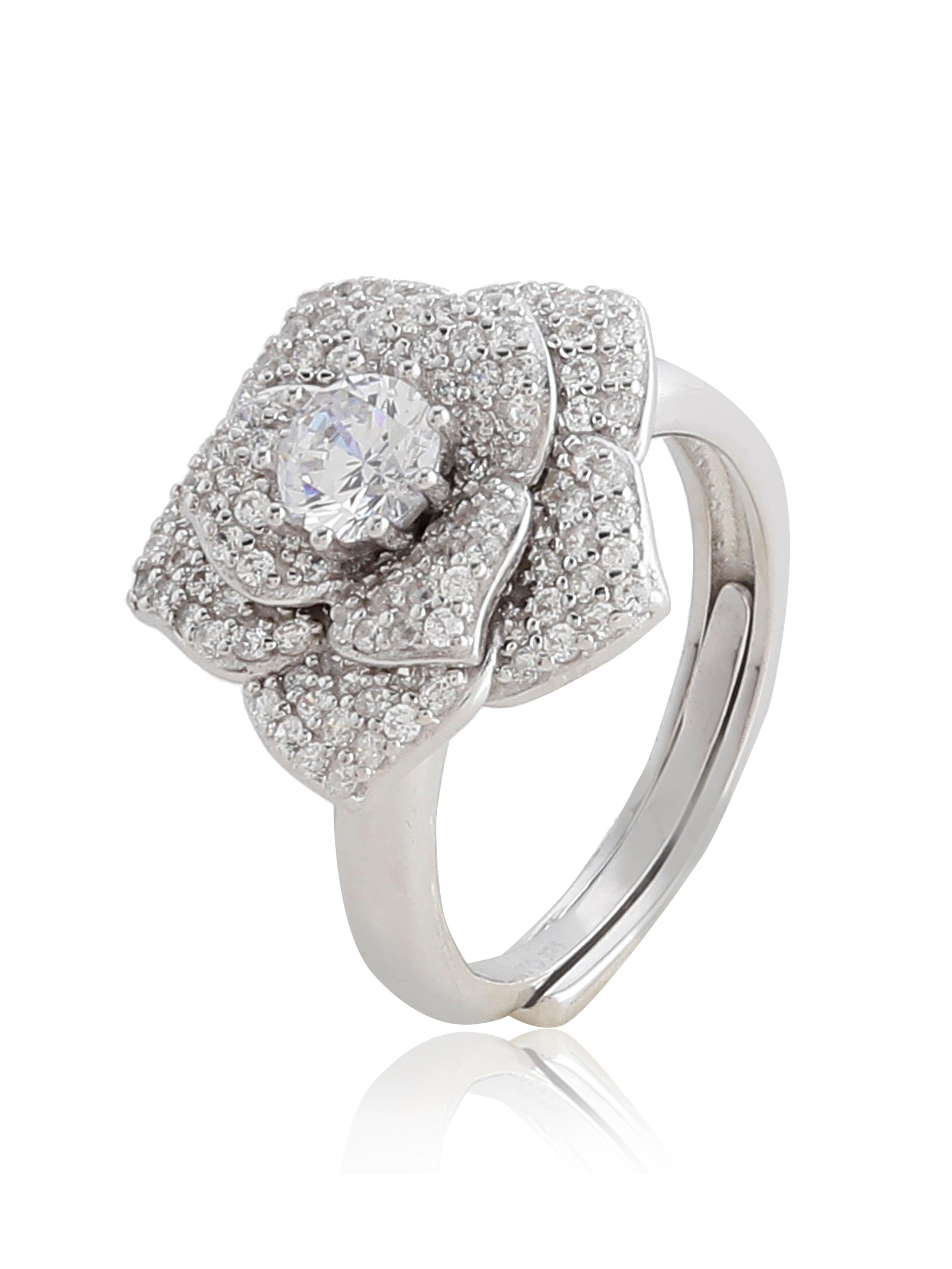 Couture Fleur Silver Ring - Diavo Jewels