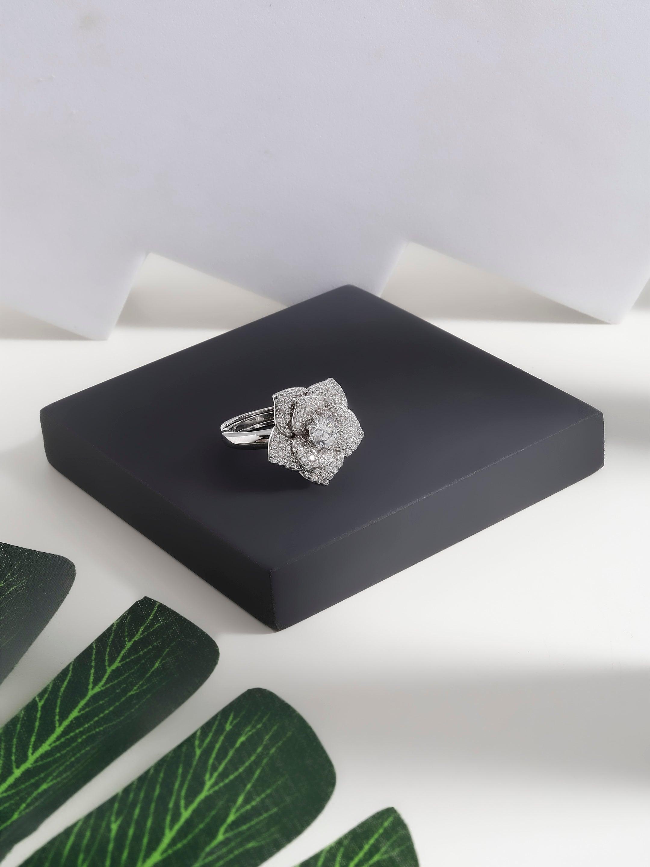 Couture Fleur Silver Ring - Diavo Jewels