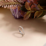 Subdued Glamour Rhodium Plated Silver Ring - Diavo Jewels