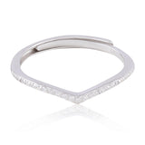 Subdued Glamour Rhodium Plated Silver Ring - Diavo Jewels