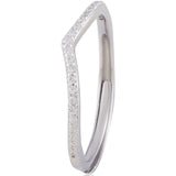 Subdued Glamour Rhodium Plated Silver Ring - Diavo Jewels