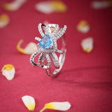 Whimsical Dragonfly Haven Silver Ring