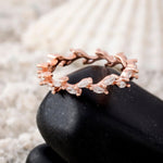 Whispering Willow Rose Gold Plated Silver Ring - Diavo Jewels