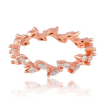 Whispering Willow Rose Gold Plated Silver Ring - Diavo Jewels