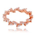 Whispering Willow Rose Gold Plated Silver Ring - Diavo Jewels