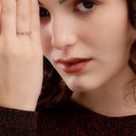 Whispering Willow Rhodium Plated Silver Ring - Diavo Jewels