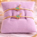 Gold Tiny Dino Kids Bracelet
