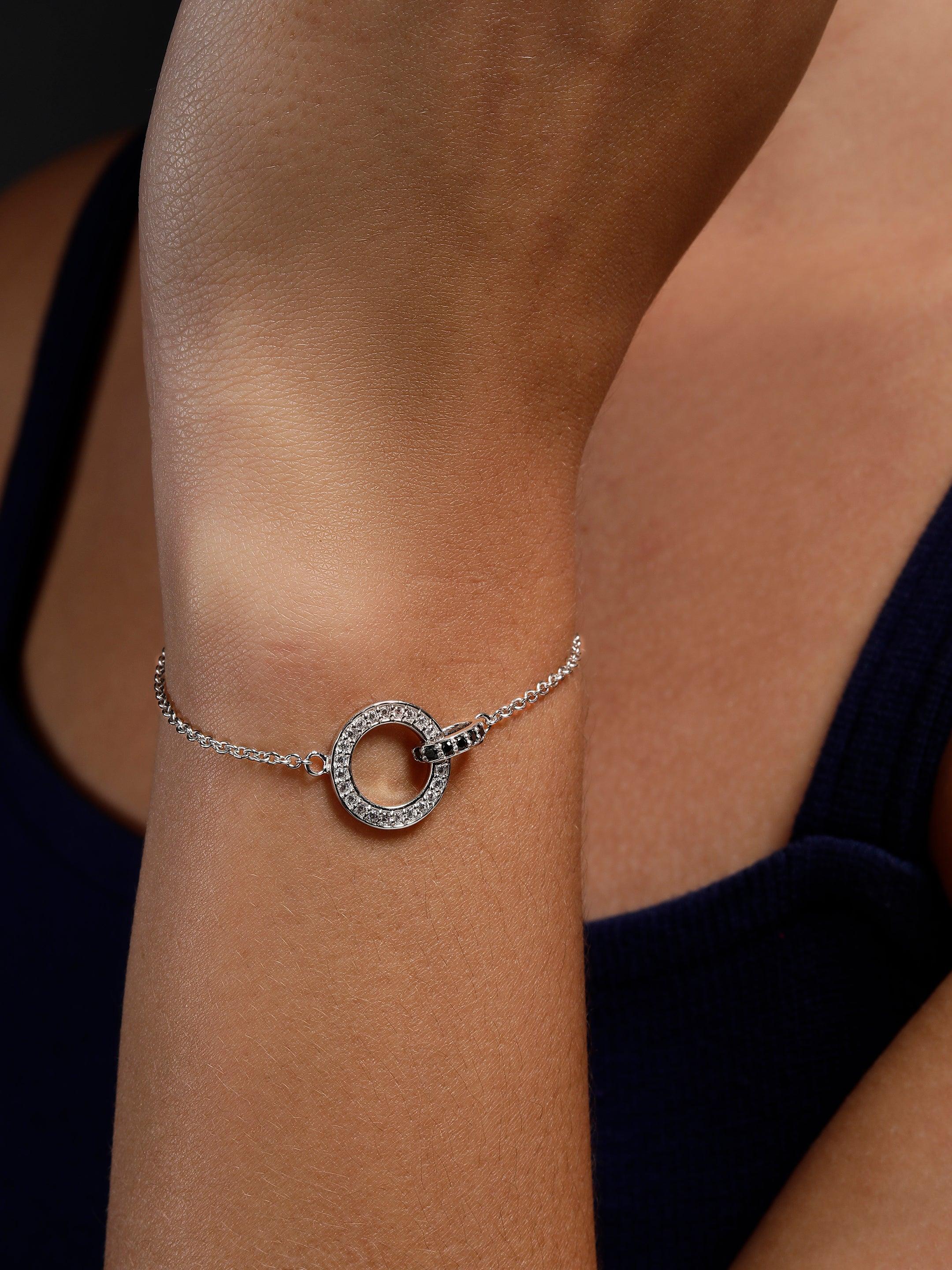 Eclipse Harmony Silver Bracelet - Diavo Jewels