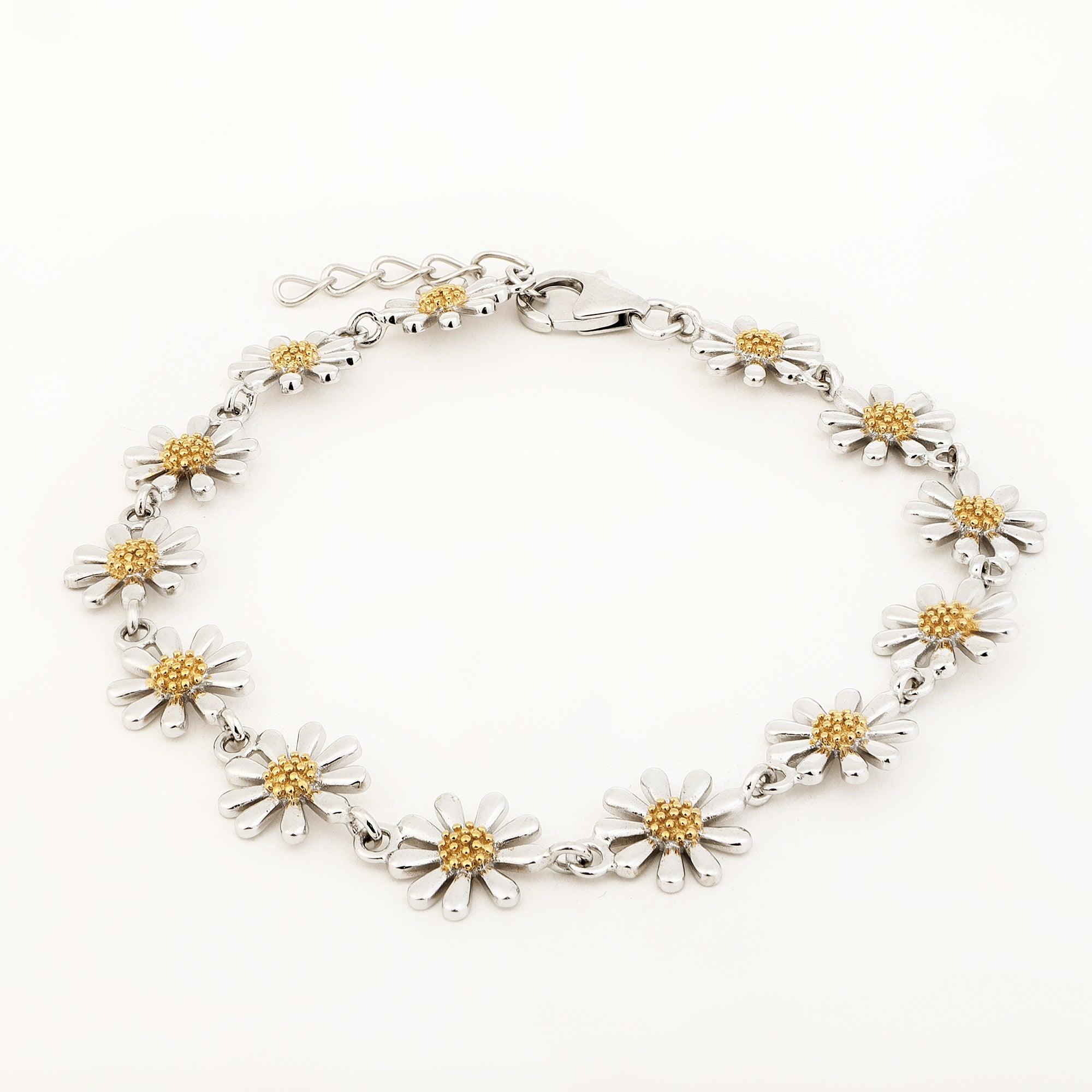 Daisy Delight 925 Silver Bracelet - Diavo Jewels