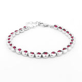 Ruby Radiance Rhodium Bracelet - Diavo Jewels