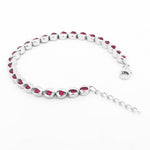 Ruby Radiance Rhodium Bracelet - Diavo Jewels