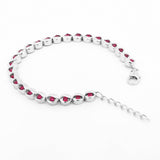 Ruby Radiance Rhodium Bracelet - Diavo Jewels