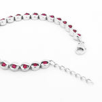 Ruby Radiance Rhodium Bracelet - Diavo Jewels