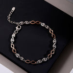 Interlocking Modish Silver Bracelet - Diavo Jewels