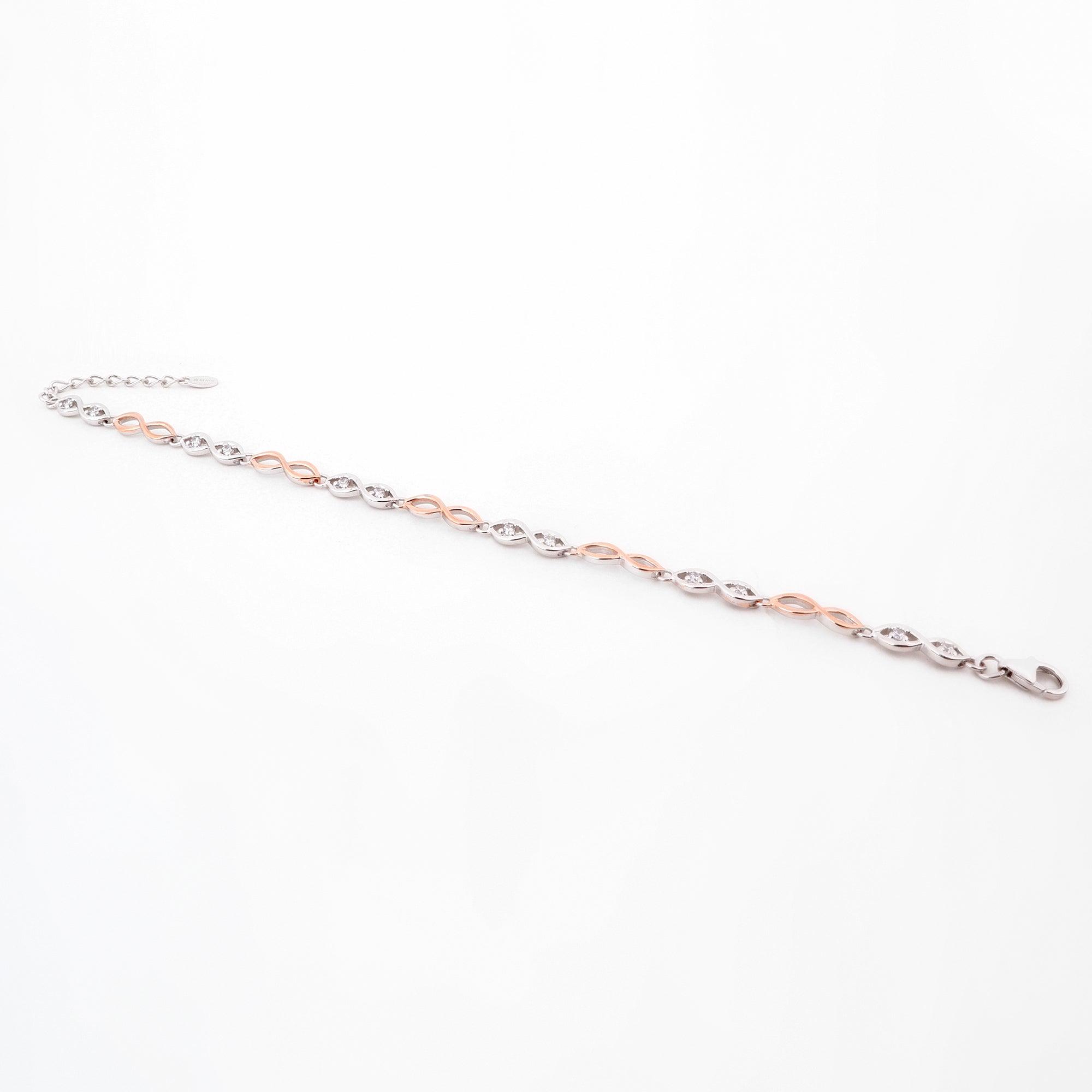 Interlocking Modish Silver Bracelet - Diavo Jewels