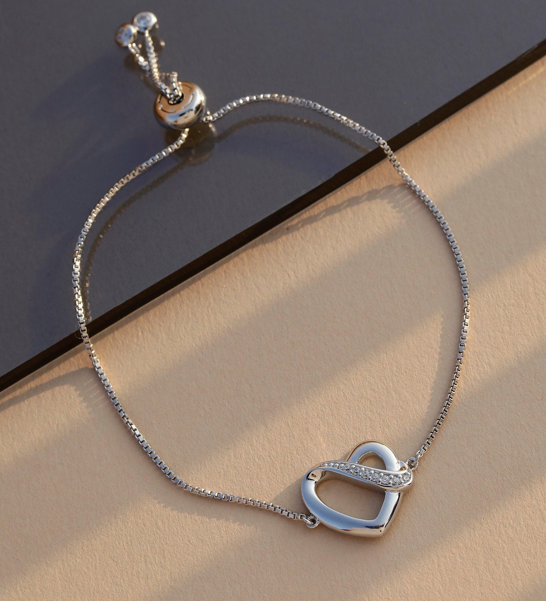 Heartstrings Silver Wristlet - Diavo Jewels