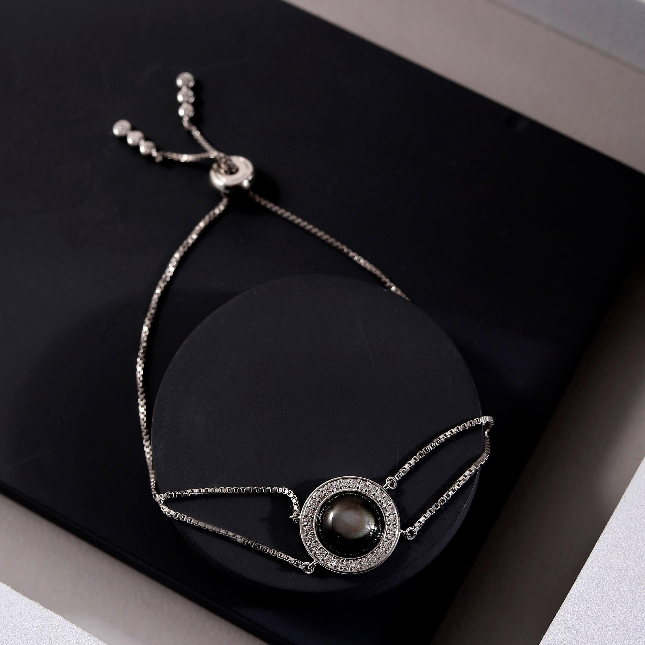 Noir Twilight MoP Silver Bracelet - Diavo Jewels