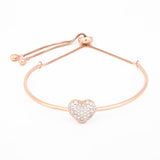 Aurora Heart CZ Silver Bracelet