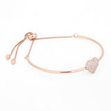 Aurora Heart CZ Silver Bracelet