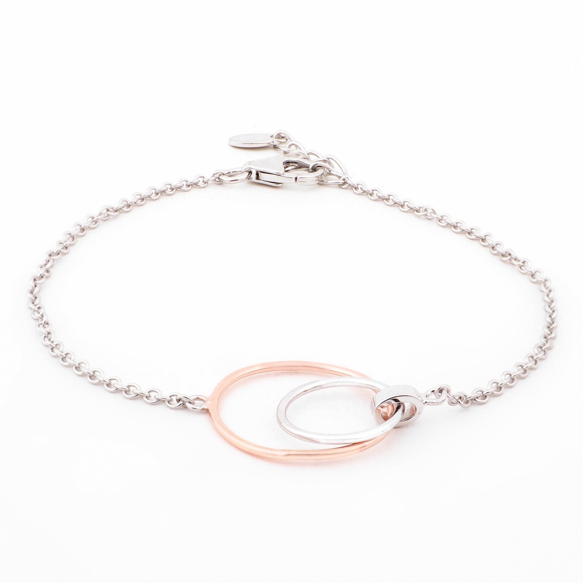 Sleek Circlet Duo Silver Bracelet - Diavo Jewels