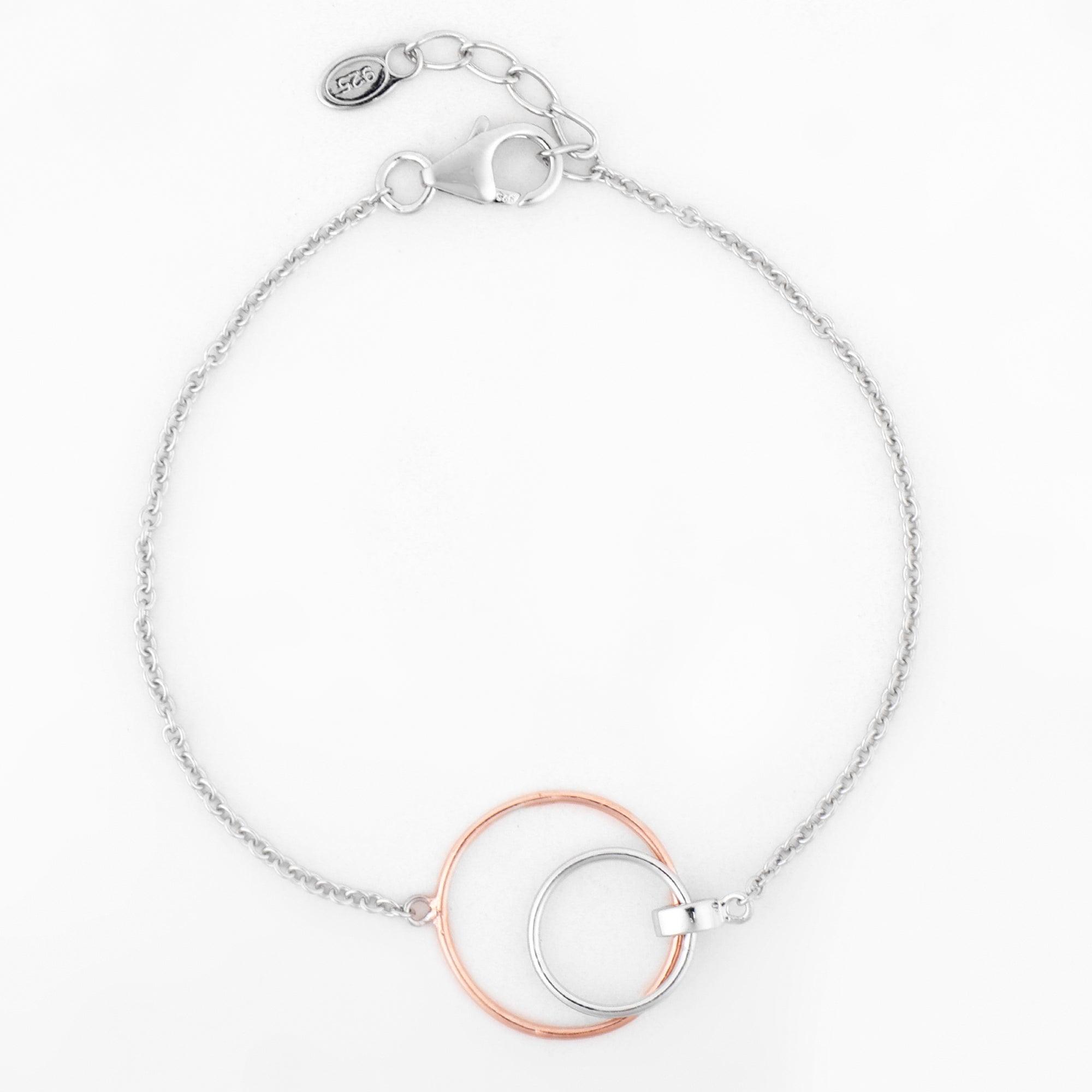 Sleek Circlet Duo Silver Bracelet - Diavo Jewels