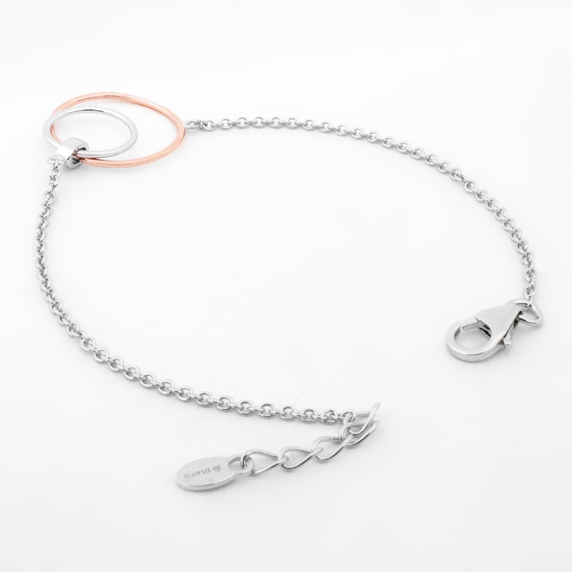 Sleek Circlet Duo Silver Bracelet - Diavo Jewels