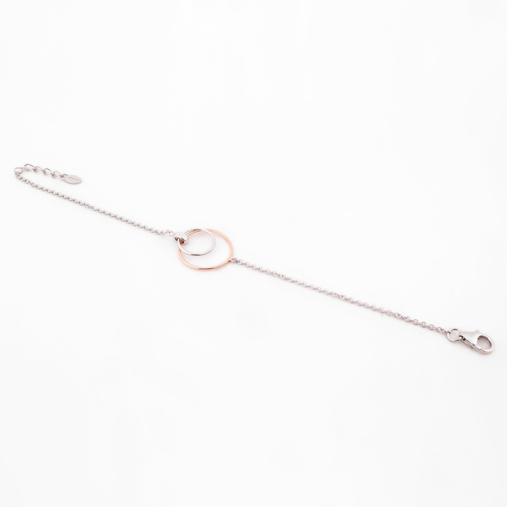 Sleek Circlet Duo Silver Bracelet - Diavo Jewels