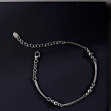 Geometric Whimsical Silver Bracelet - Diavo Jewels