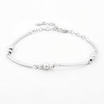 Geometric Whimsical Silver Bracelet - Diavo Jewels