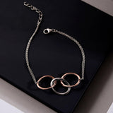 Radiant Interlocking Hoops Bracelet - Diavo Jewels