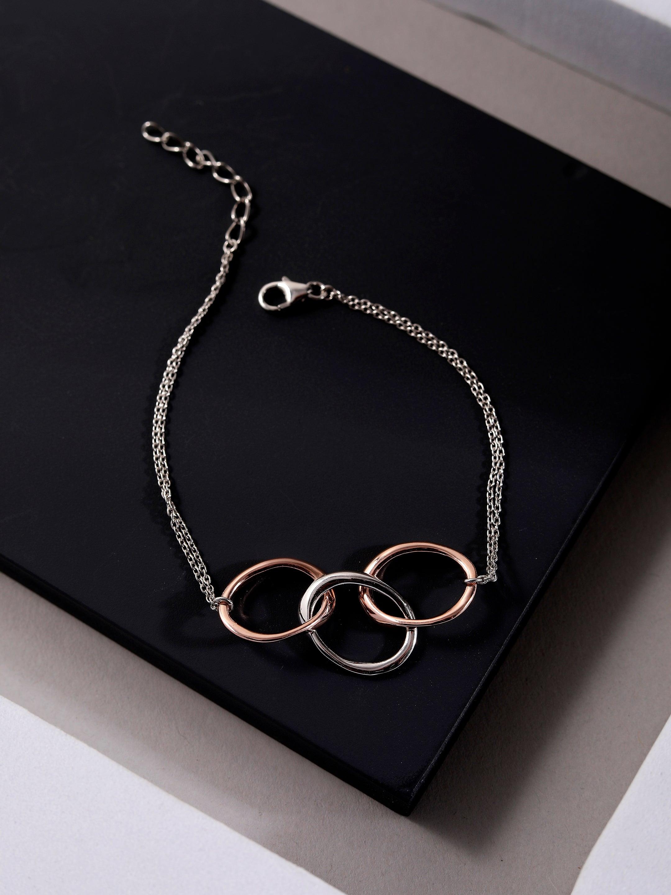 Radiant Interlocking Hoops Bracelet - Diavo Jewels