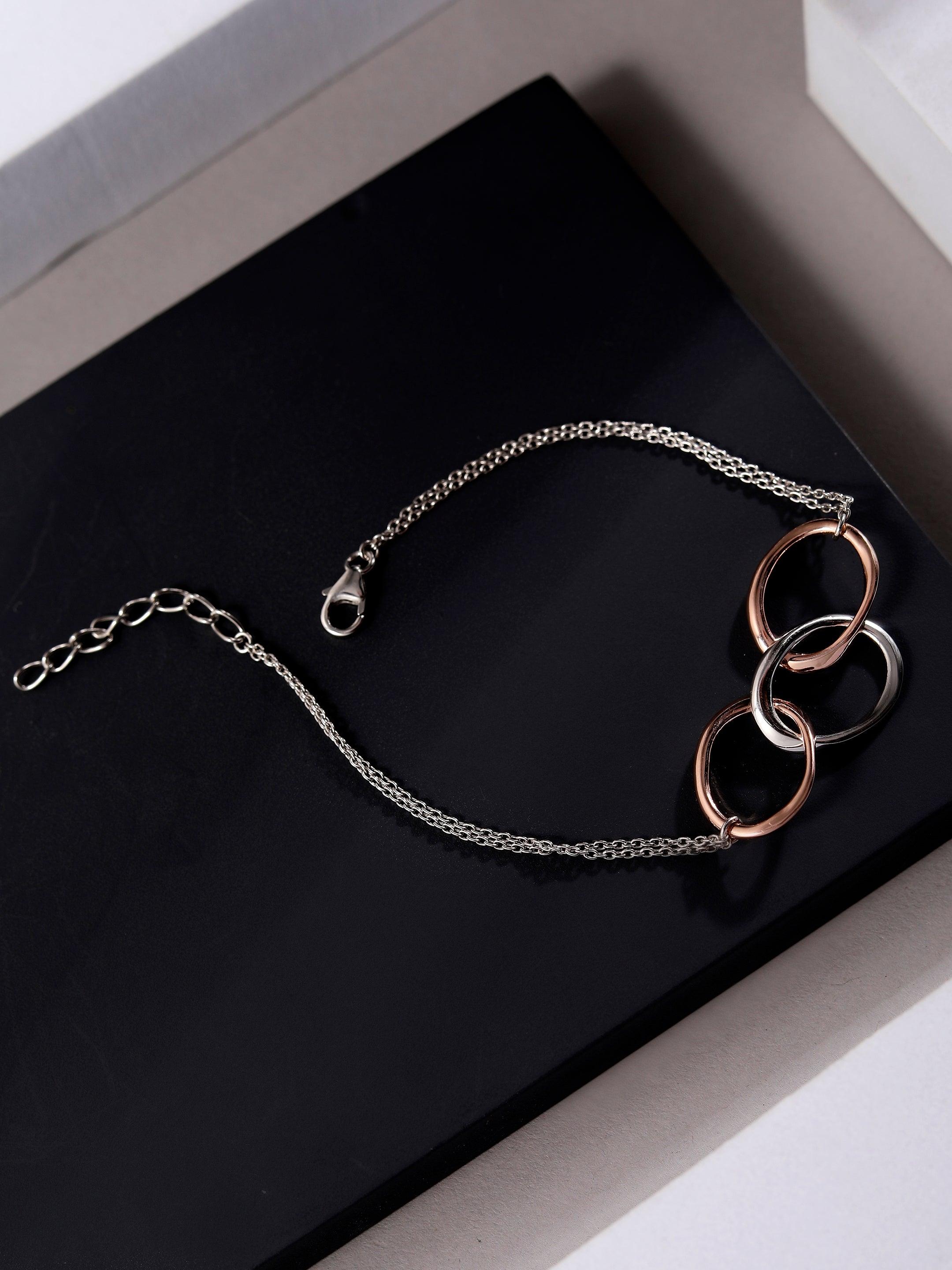 Radiant Interlocking Hoops Bracelet - Diavo Jewels