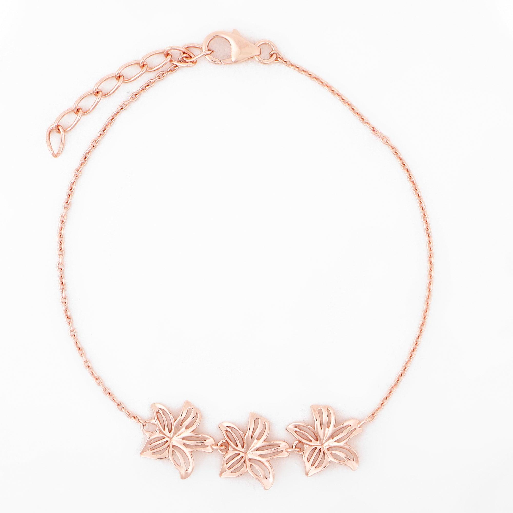 Floral Bliss Silver Bracelet - Diavo Jewels