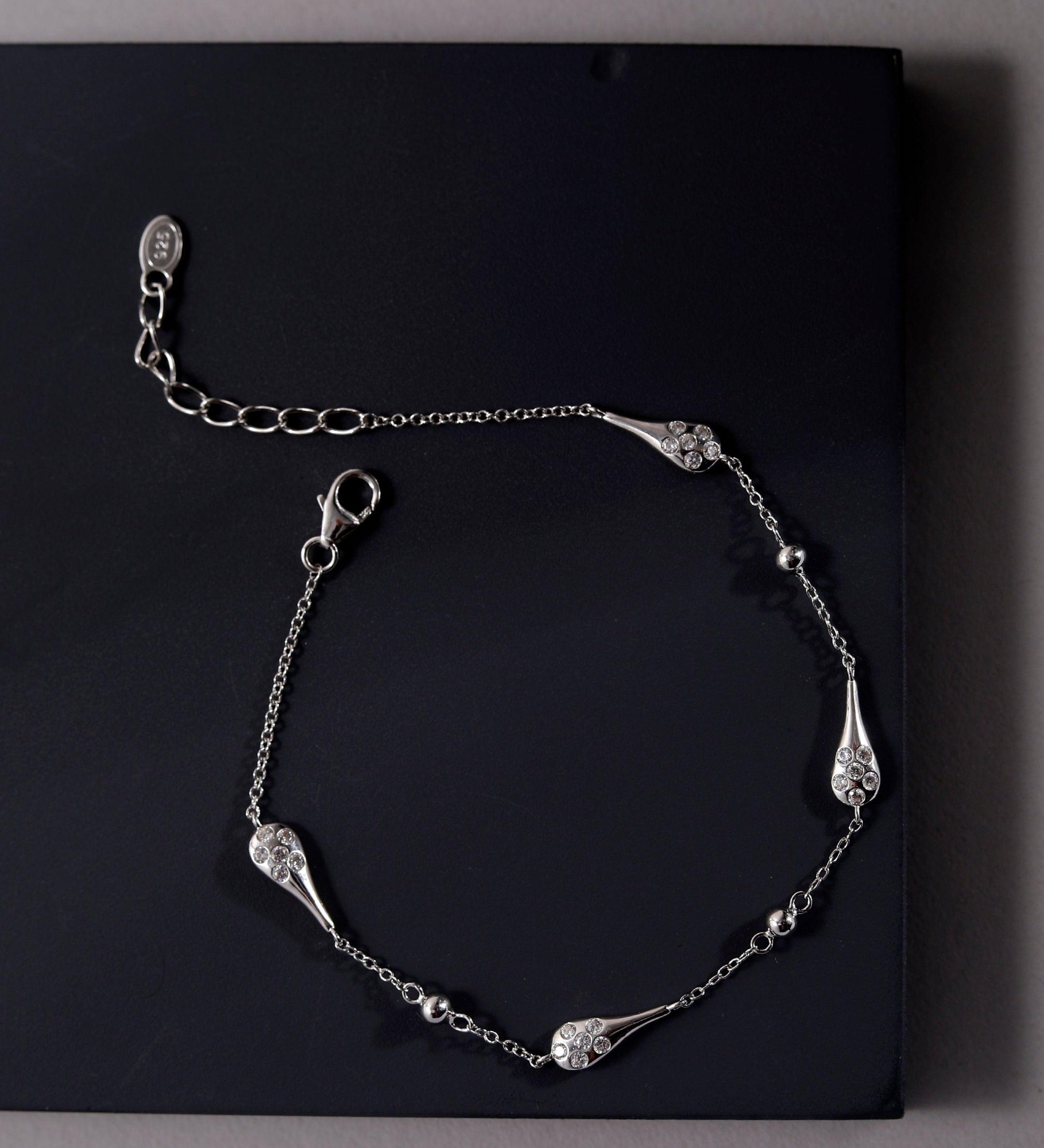 Modern Chic Lobster Claw Silver Bracelet - Diavo Jewels