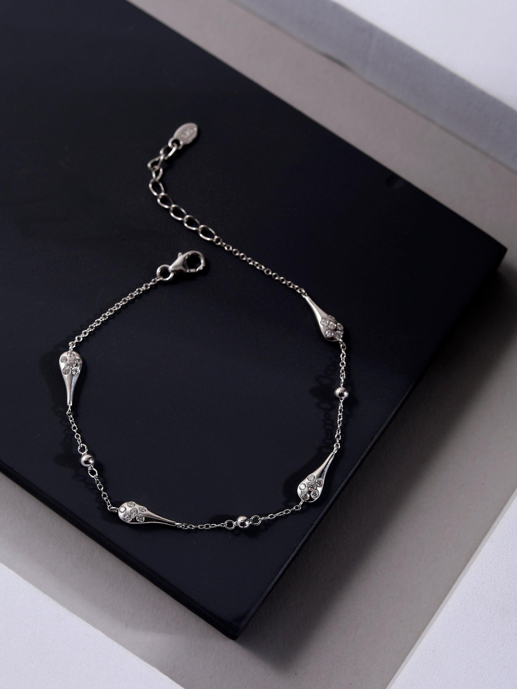 Modern Chic Lobster Claw Silver Bracelet - Diavo Jewels