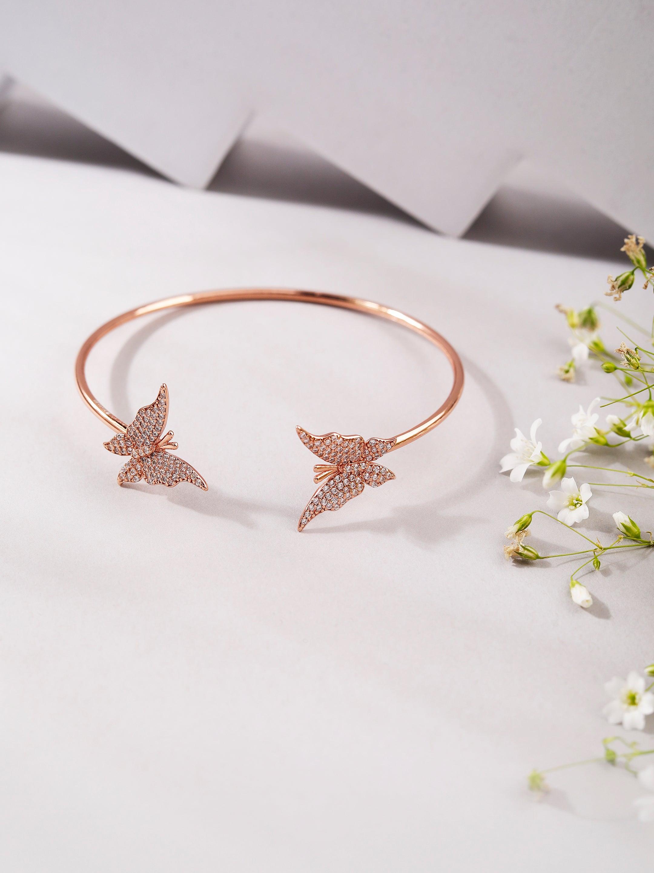 Butterfly Waltz Silver Bangle - Diavo Jewels