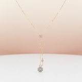 Enchanted Lariat Key & Lock Diamond Pendant