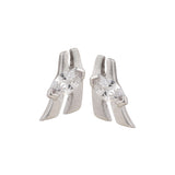 Crystalline Skyline Silver Earrings - Diavo Jewels