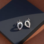 Pink Teardrop Silver Earrings - Diavo Jewels