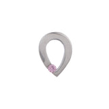 Pink Teardrop Silver Earrings