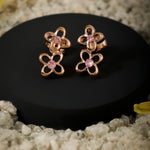 Duo Clover Silver Post Earrings - Diavo Jewels