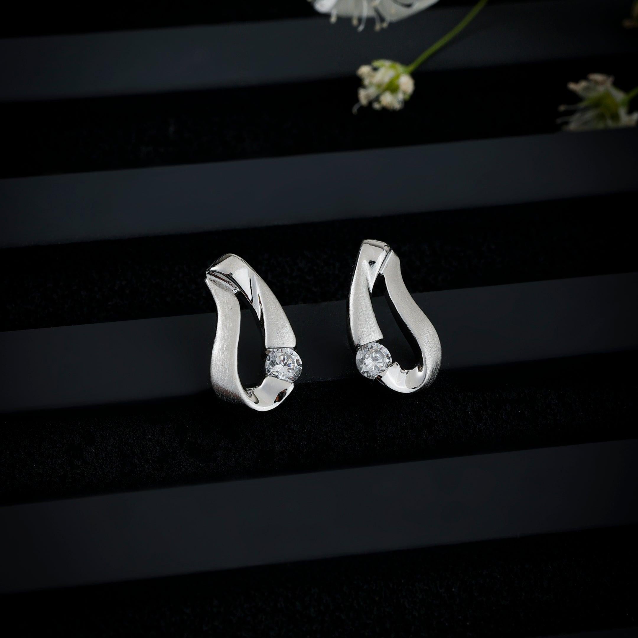 Satin Sheen Silver Drops - Diavo Jewels