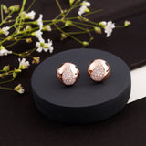 Paisley Dreams Rose Gold Plated Silver Studs - Diavo Jewels