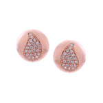 Paisley Dreams Rose Gold Plated Silver Studs - Diavo Jewels