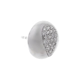 Zirconia Paisley Silver Studs - Diavo Jewels