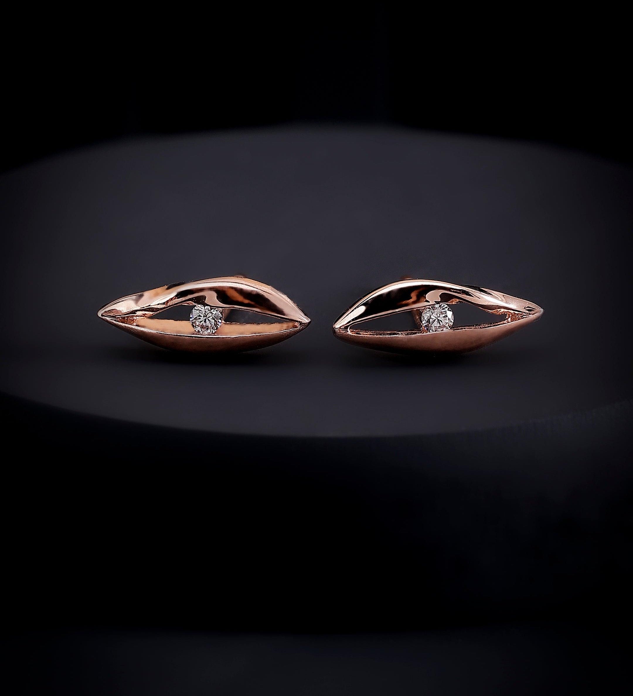 Eye of Glamour Silver Earrings - Diavo Jewels