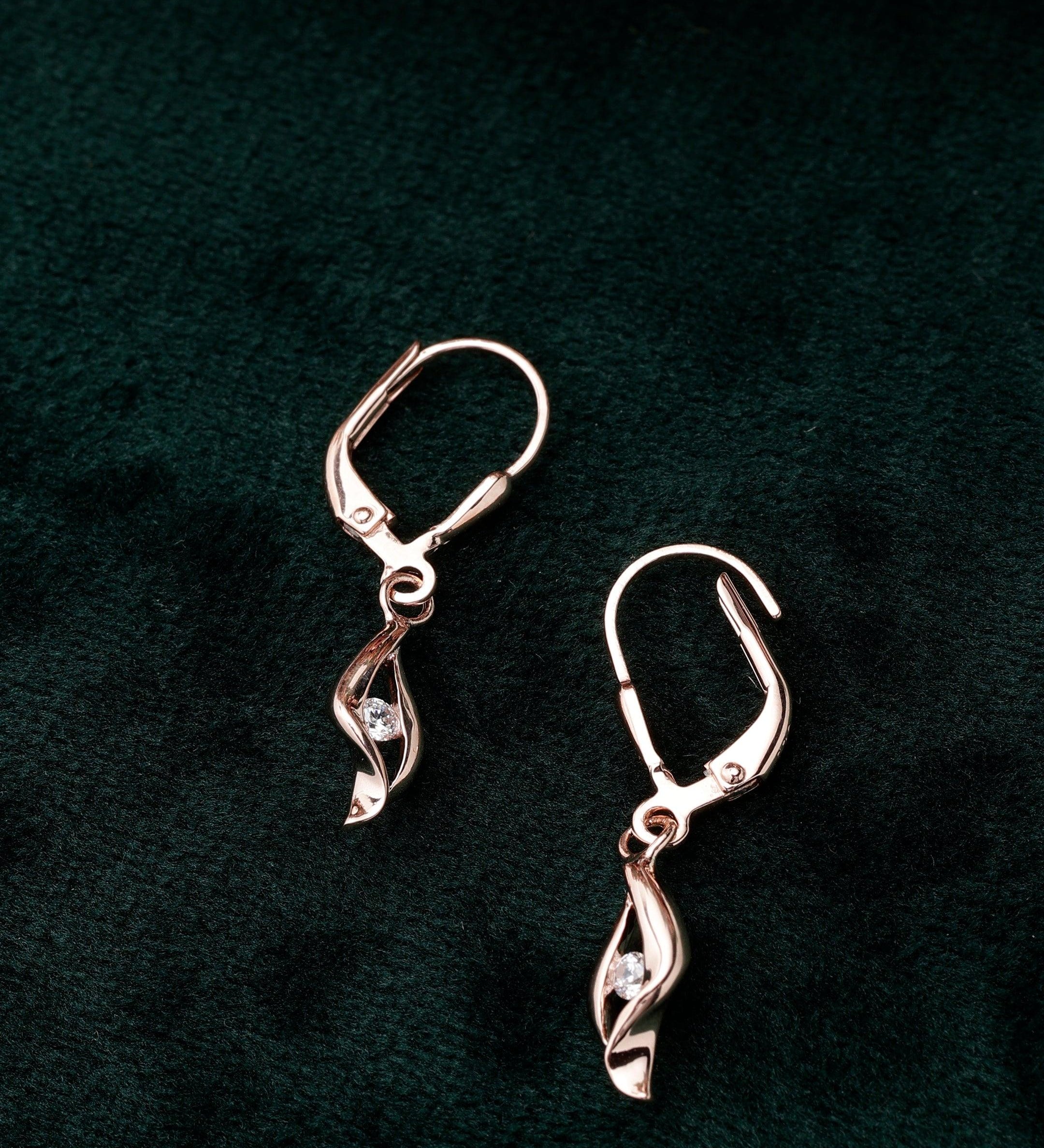 Enigmatic Eye-Shaped Silver Earrings - Diavo Jewels