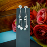 Flowing Cascade Silver Earrings - Diavo Jewels