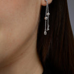 Flowing Cascade Silver Earrings - Diavo Jewels