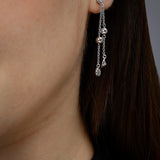 Flowing Cascade Silver Earrings - Diavo Jewels